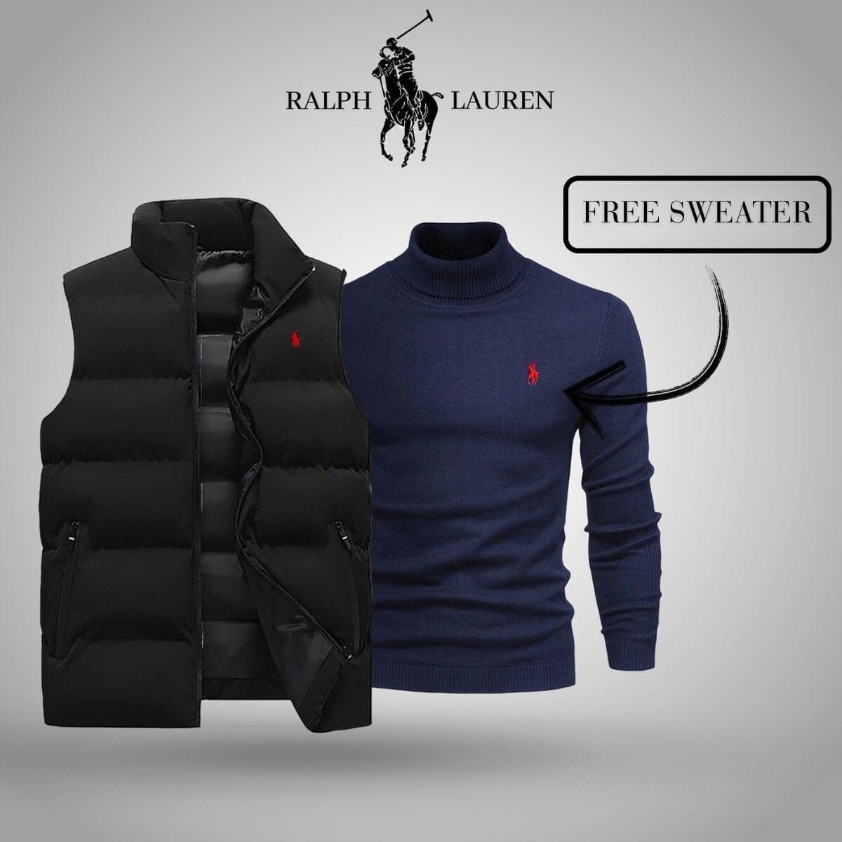 Gilet R.L + Pull exclusif gratuit (LIQUIDATION)
