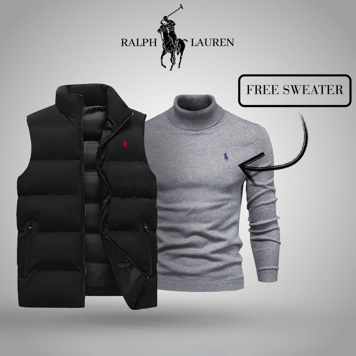 Gilet R.L + Pull exclusif gratuit (LIQUIDATION)
