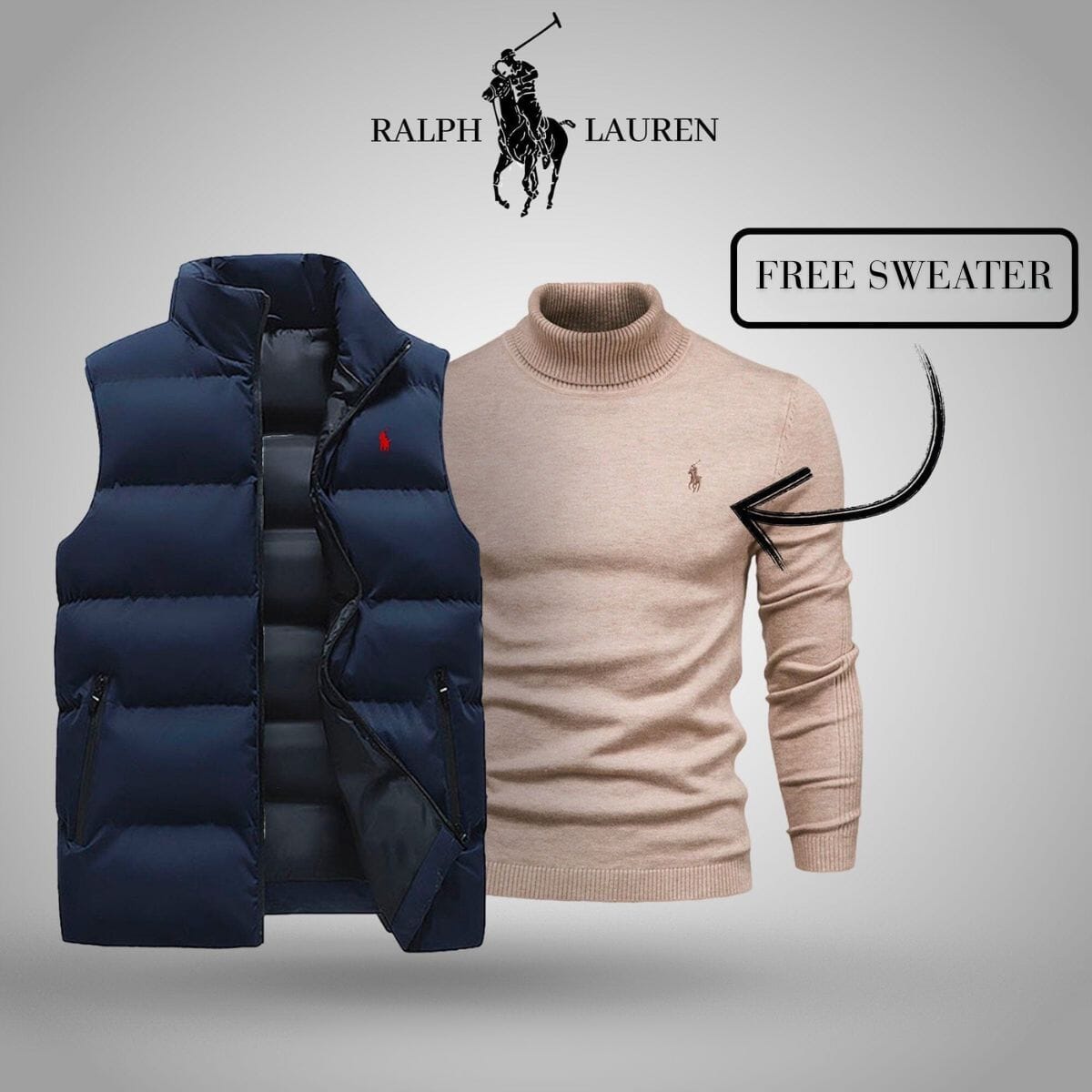 Gilet R.L + Pull exclusif gratuit (LIQUIDATION)