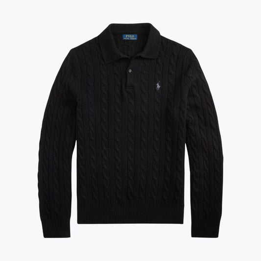Pull torsadé R.L en laine et cachemire