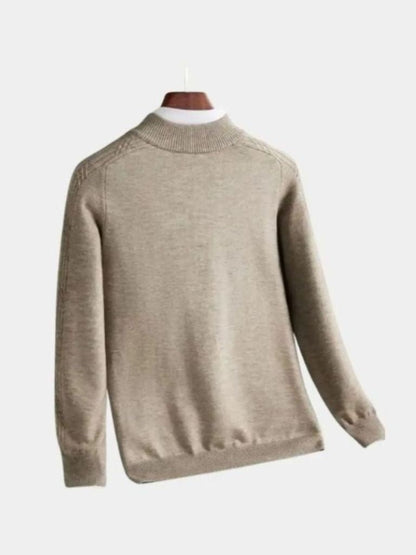 Pull en Laine Rayé à Col Zippé - Cross & Crown