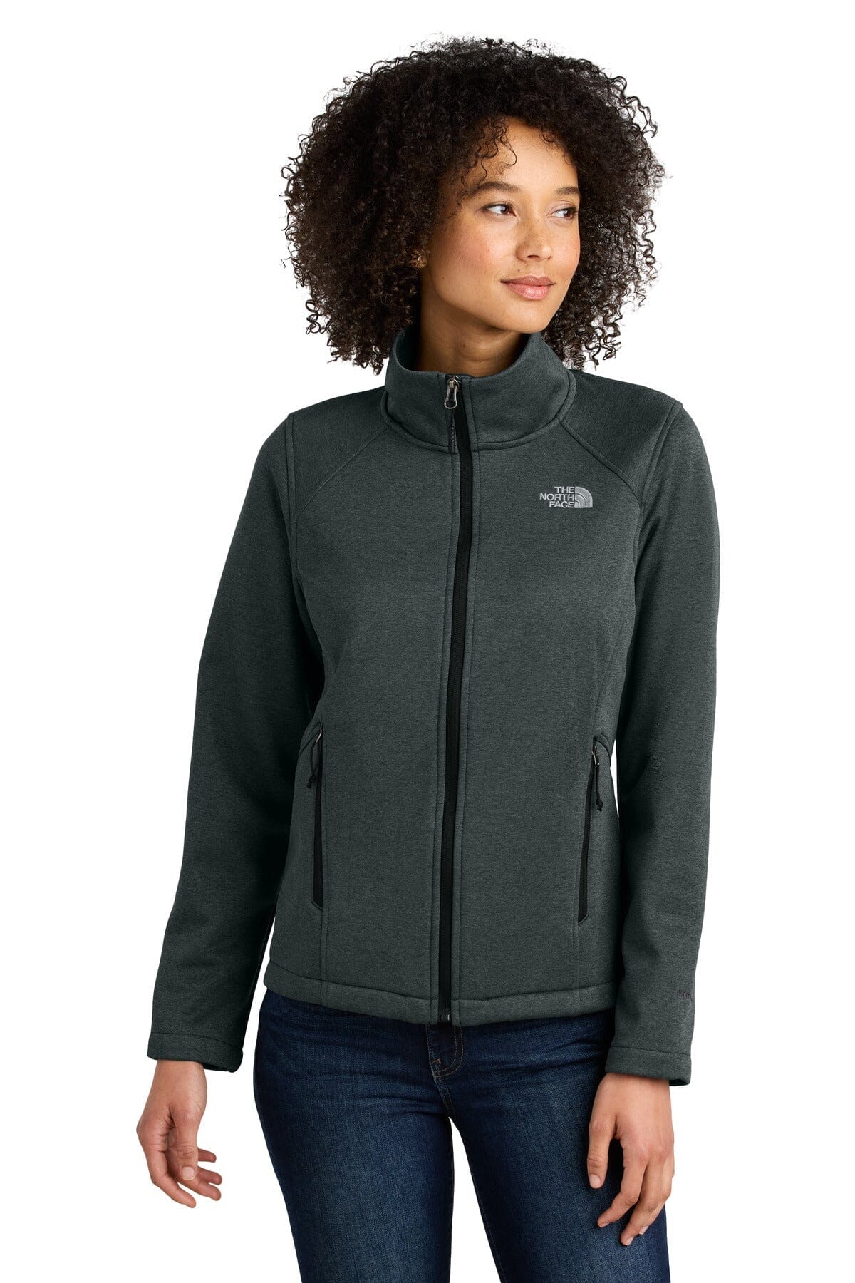Veste softshell TNF Ridgewall avec logo sur la poitrine pour femme